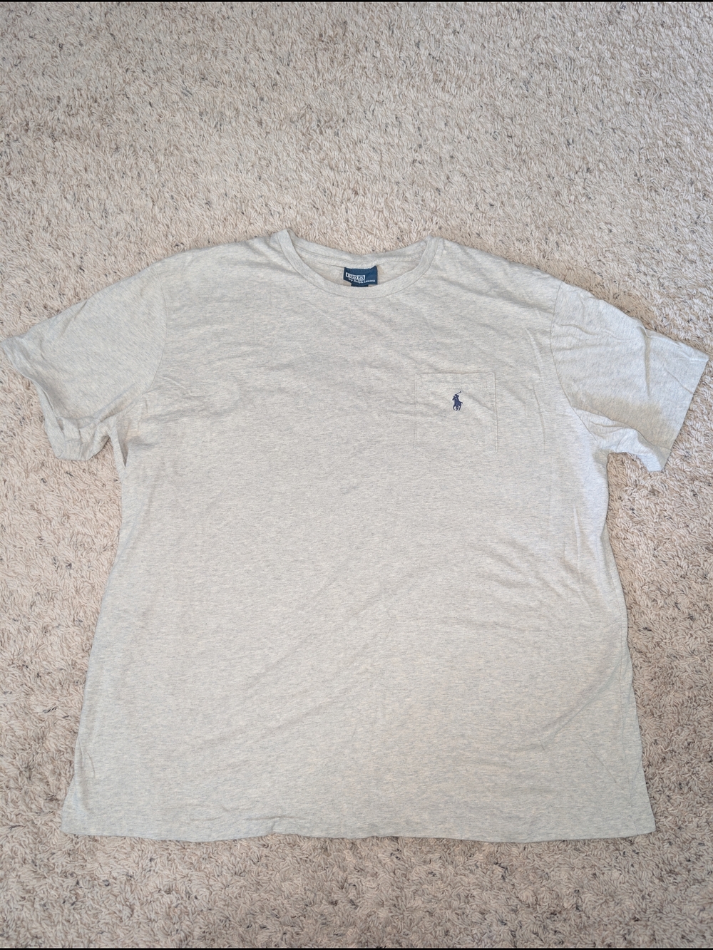 Vintage Polo by Ralph Lauren Men's Heather Gray Crew Neck T-Shirt Size XL